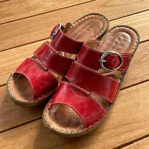 Josef Seibel, red sandals, EU size 38